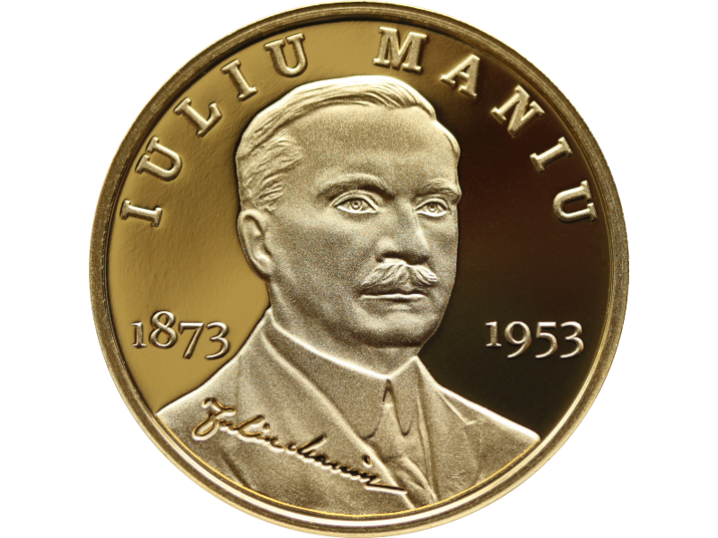 BNR lanseaza o moneda din aur cu tema 150 de ani de la nasterea lui Iuliu Maniu