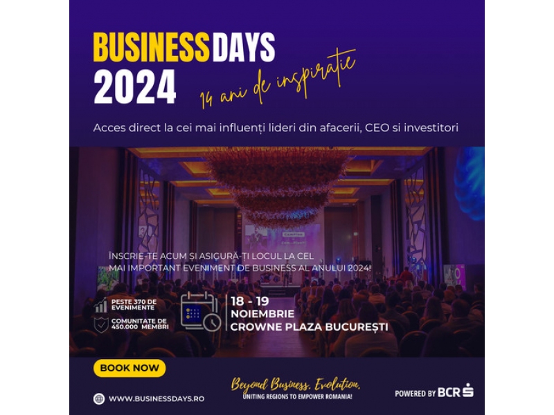 Business Days 2024 a reunit mediul de afaceri romanesc la Cluj-Napoca